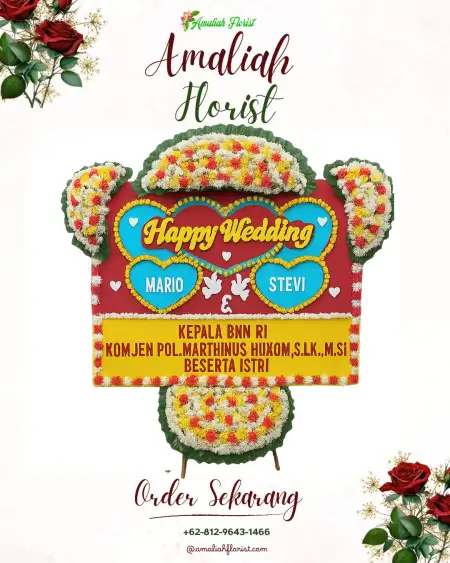 Papan Bunga Pernikahan Lamong
